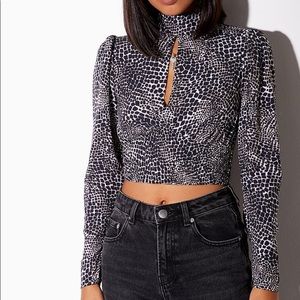 Motel Rocks Belovy Longsleeve top in Abstract Croc